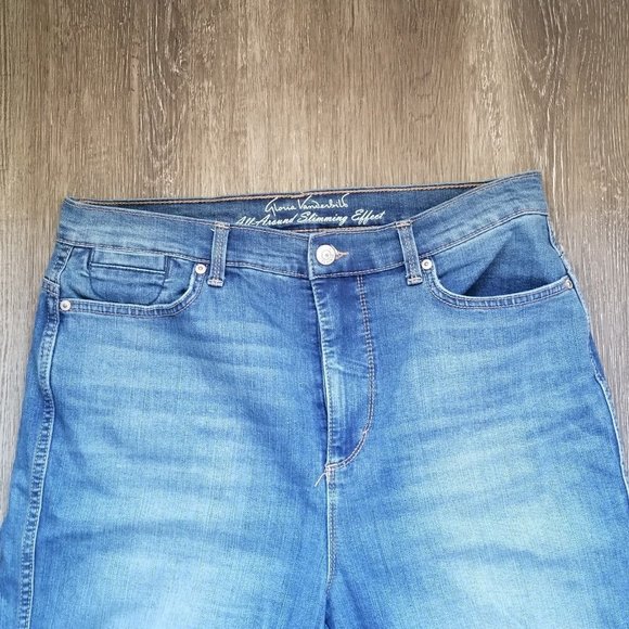 Gloria Vanderbilt Jeans Women Size 8 Super High Rise Drifter Denim Pants Frayed - Picture 2 of 12